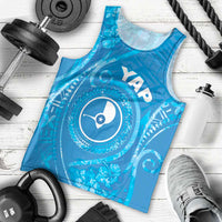 Personalised FSM Yap Men Tank Top Ocean Floral Pattern LT05 - Polynesian Pride