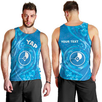 Personalised FSM Yap Men Tank Top Ocean Floral Pattern LT05 - Polynesian Pride