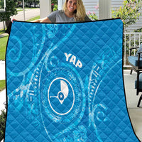 FSM Yap Quilt Ocean Floral Pattern LT05 Blue - Polynesian Pride
