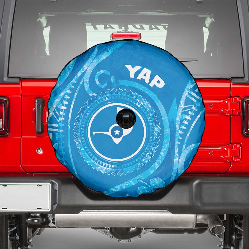 FSM Yap Spare Tire Cover Ocean Floral Pattern LT05 - Polynesian Pride