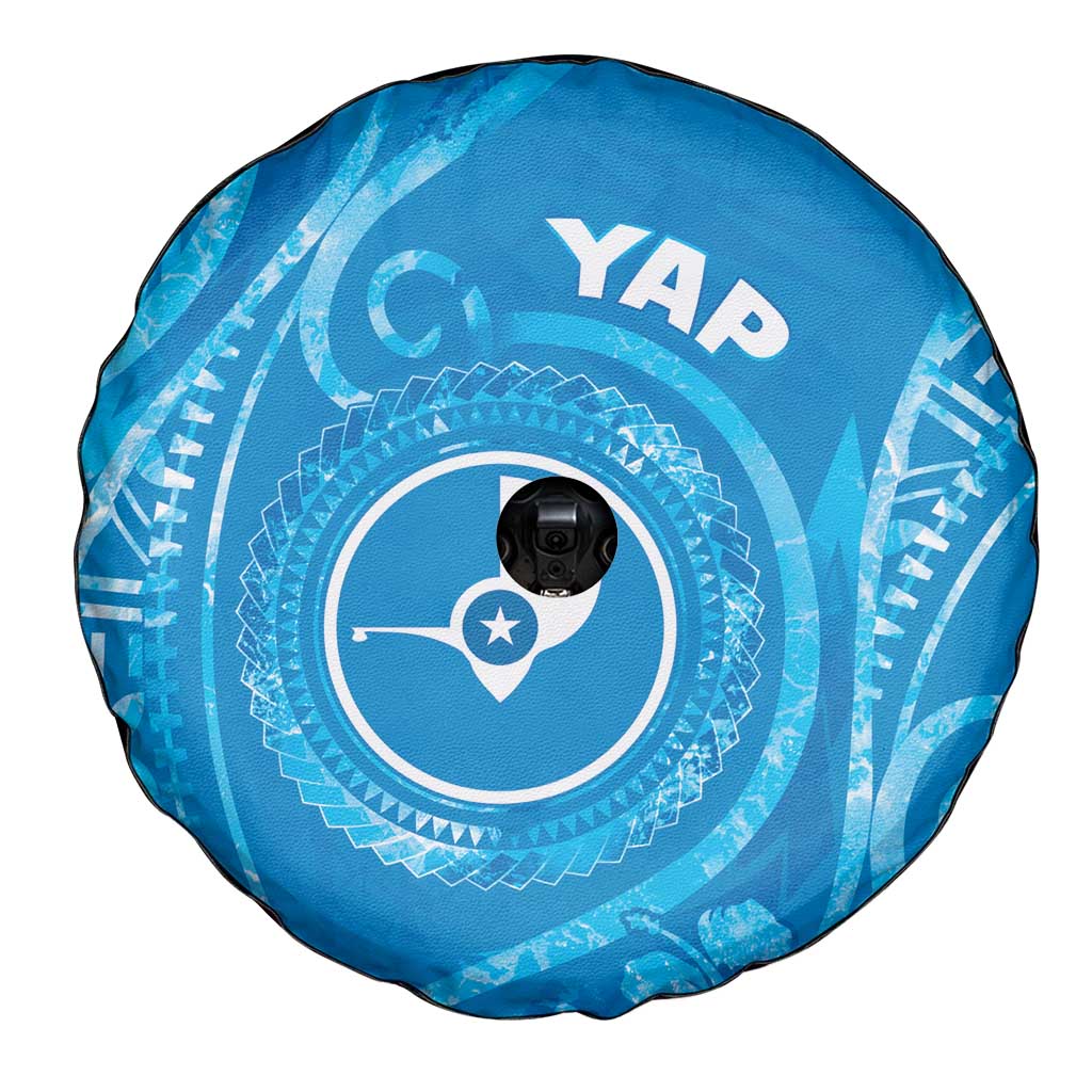 FSM Yap Spare Tire Cover Ocean Floral Pattern LT05 - Polynesian Pride