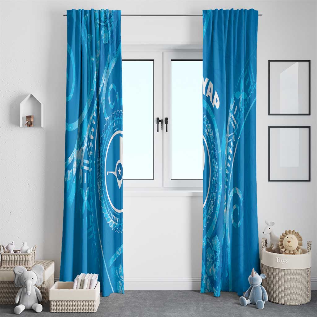 FSM Yap Window Curtain Ocean Floral Pattern LT05 - Polynesian Pride