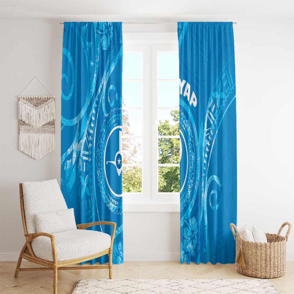FSM Yap Window Curtain Ocean Floral Pattern LT05 - Polynesian Pride