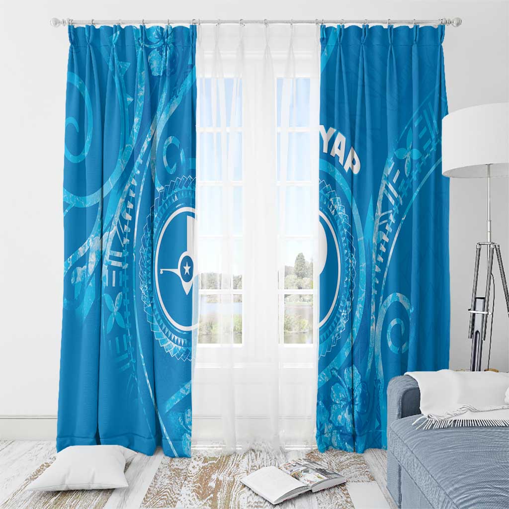 FSM Yap Window Curtain Ocean Floral Pattern LT05 - Polynesian Pride