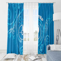 FSM Yap Window Curtain Ocean Floral Pattern LT05 - Polynesian Pride