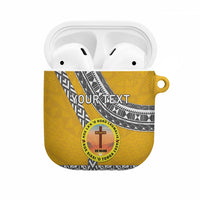 Personalised Anastasis College AirPods Case Tonga Unique Style LT05 Yellow - Polynesian Pride
