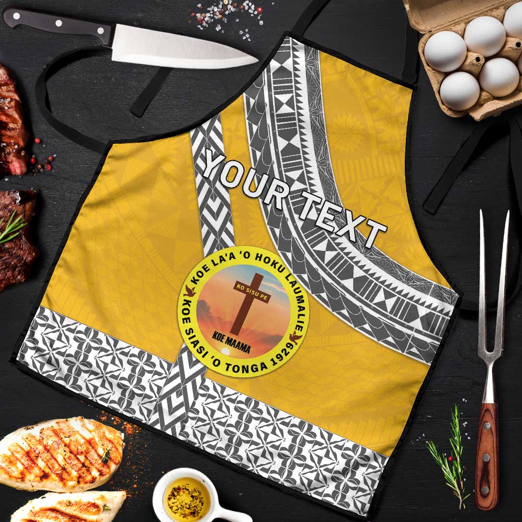 Personalised Anastasis College Apron Tonga Unique Style LT05 Yellow - Polynesian Pride