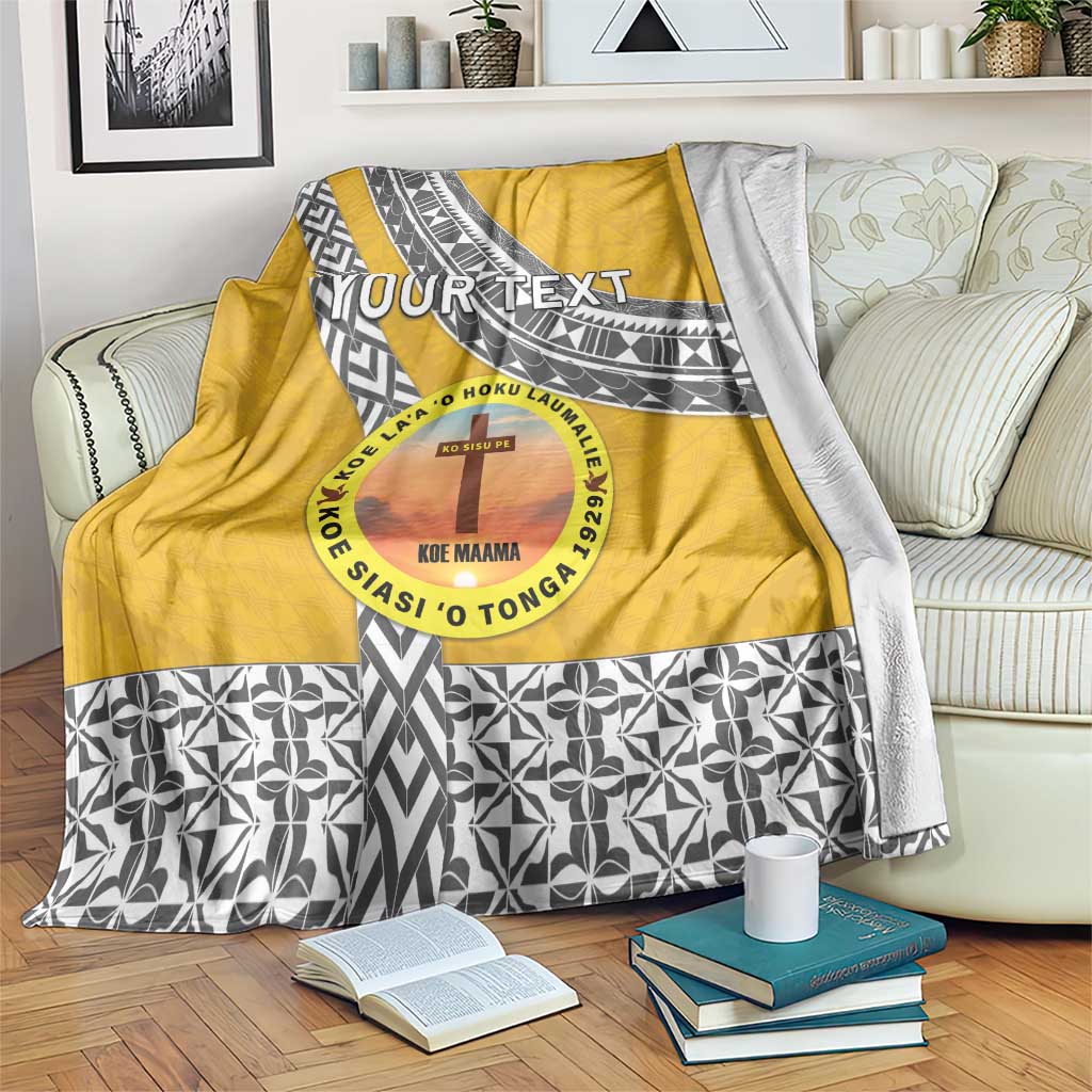 Personalised Anastasis College Blanket Tonga Unique Style LT05 Yellow - Polynesian Pride