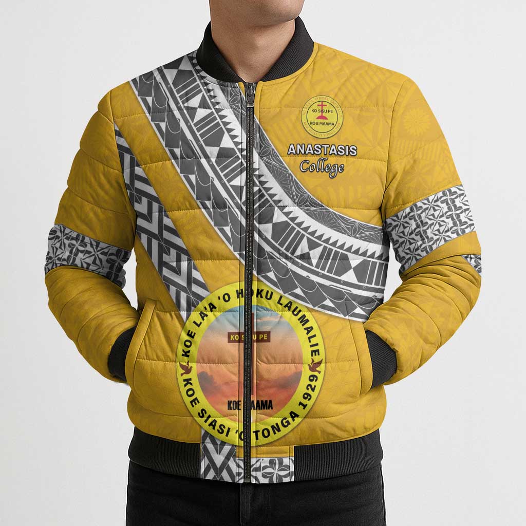 Personalised Anastasis College Bomber Puffer Jacket Tonga Unique Style LT05 - Polynesian Pride