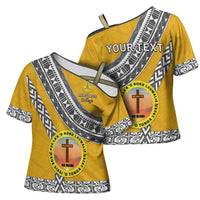 Personalised Anastasis College Cross Shoulder Shirt Tonga Unique Style LT05 - Polynesian Pride