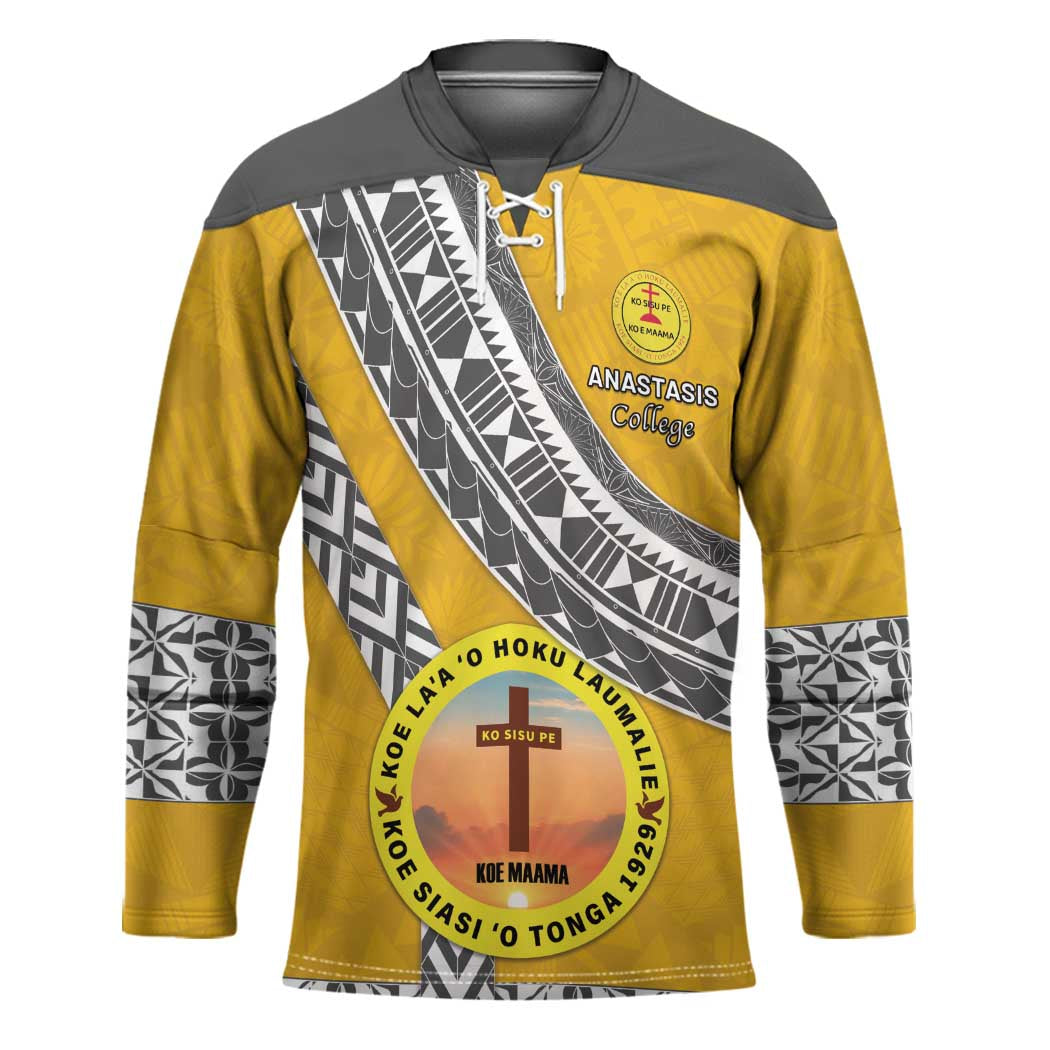Personalised Anastasis College Hockey Jersey Tonga Unique Style LT05 Unisex Yellow - Polynesian Pride