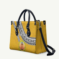 Personalised Anastasis College Leather Bag Tonga Unique Style LT05 Yellow - Polynesian Pride