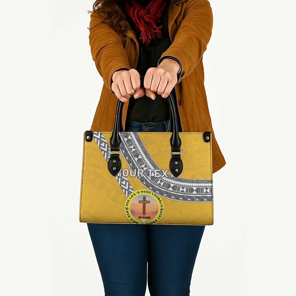 Personalised Anastasis College Leather Bag Tonga Unique Style LT05 - Polynesian Pride