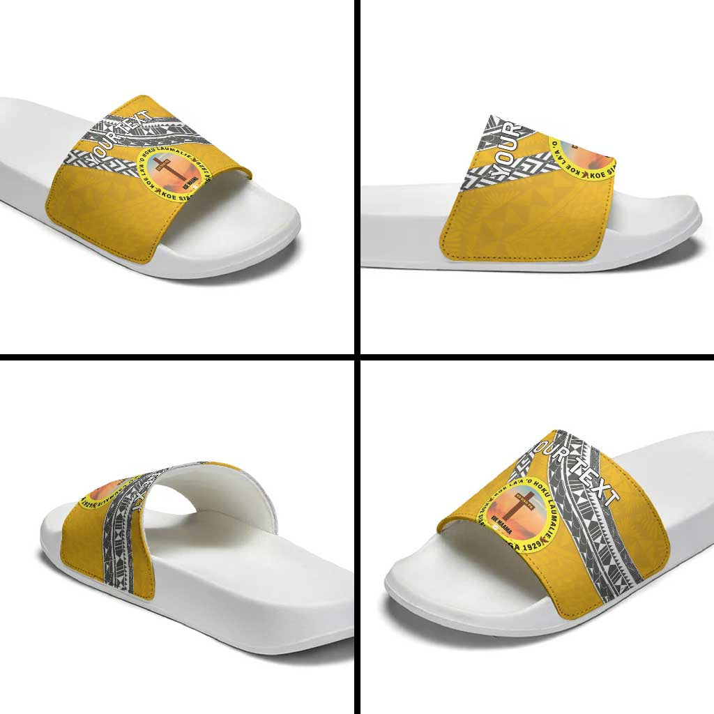 Personalised Anastasis College Slide Sandals Tonga Unique Style LT05 - Polynesian Pride