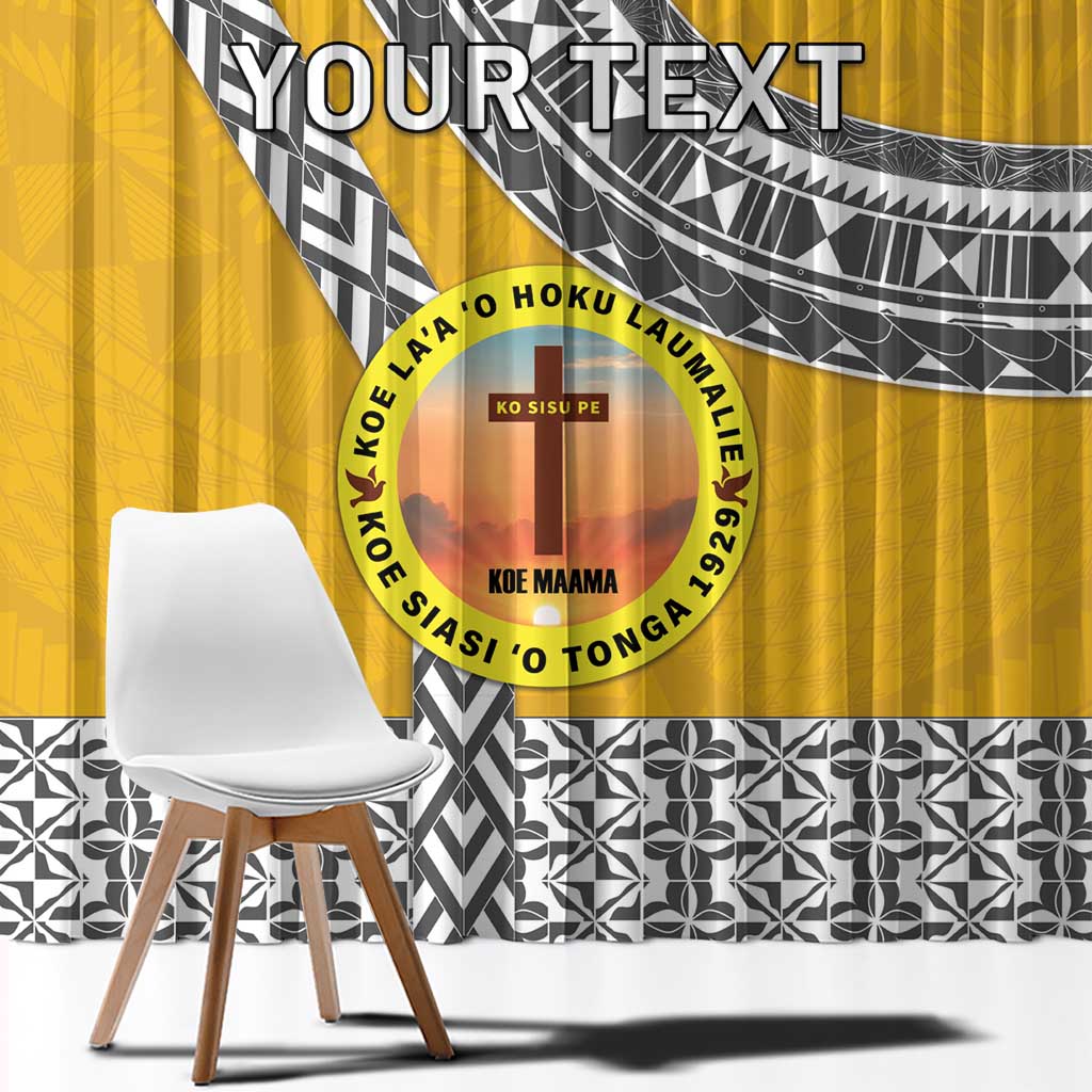 Personalised Anastasis College Window Curtain Tonga Unique Style LT05 - Polynesian Pride