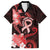 Heart Health Awareness Family Matching Long Sleeve Bodycon Dress and Hawaiian Shirt Warrior Wears Red Polynesian Style