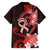 Heart Health Awareness Family Matching Long Sleeve Bodycon Dress and Hawaiian Shirt Warrior Wears Red Polynesian Style