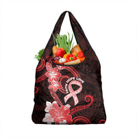 Heart Health Awareness Grocery Bag Warrior Wears Red Polynesian Style LT05 1-pack One Size Red - Polynesian Pride