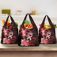 Heart Health Awareness Grocery Bag Warrior Wears Red Polynesian Style LT05 3-pack One Size Red - Polynesian Pride