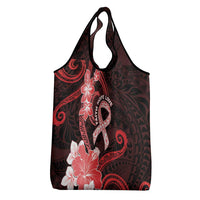 Heart Health Awareness Grocery Bag Warrior Wears Red Polynesian Style LT05 - Polynesian Pride