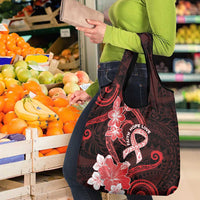 Heart Health Awareness Grocery Bag Warrior Wears Red Polynesian Style LT05 - Polynesian Pride
