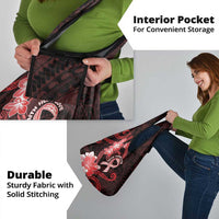 Heart Health Awareness Grocery Bag Warrior Wears Red Polynesian Style LT05 - Polynesian Pride