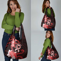 Heart Health Awareness Grocery Bag Warrior Wears Red Polynesian Style LT05 - Polynesian Pride