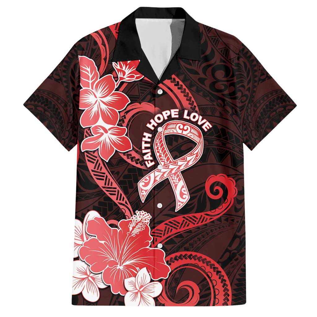 Heart Health Awareness Hawaiian Shirt Warrior Wears Red Polynesian Style LT05 Red - Polynesian Pride