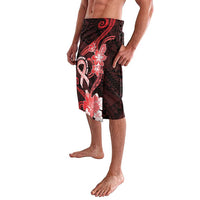 Heart Health Awareness Lavalava Warrior Wears Red Polynesian Style LT05 - Polynesian Pride