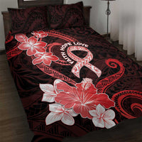 Heart Health Awareness Quilt Bed Set Warrior Wears Red Polynesian Style LT05 Red - Polynesian Pride