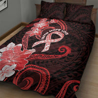 Heart Health Awareness Quilt Bed Set Warrior Wears Red Polynesian Style LT05 - Polynesian Pride