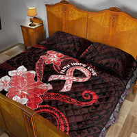 Heart Health Awareness Quilt Bed Set Warrior Wears Red Polynesian Style LT05 - Polynesian Pride