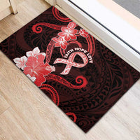 Heart Health Awareness Rubber Doormat Warrior Wears Red Polynesian Style LT05 - Polynesian Pride