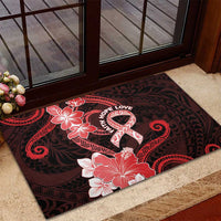 Heart Health Awareness Rubber Doormat Warrior Wears Red Polynesian Style LT05 - Polynesian Pride