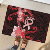 Heart Health Awareness Rubber Doormat Warrior Wears Red Polynesian Style LT05 - Polynesian Pride