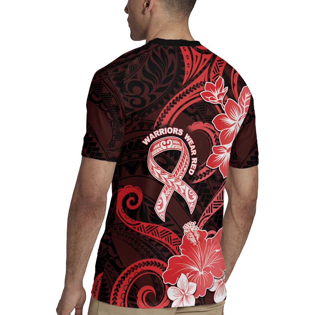 Heart Health Awareness Rugby Jersey Warrior Wears Red Polynesian Style LT05 - Polynesian Pride