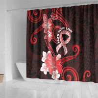 Heart Health Awareness Shower Curtain Warrior Wears Red Polynesian Style LT05 - Polynesian Pride