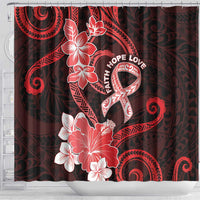 Heart Health Awareness Shower Curtain Warrior Wears Red Polynesian Style LT05 - Polynesian Pride