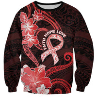 Heart Health Awareness Sweatshirt Warrior Wears Red Polynesian Style LT05 Unisex Red - Polynesian Pride