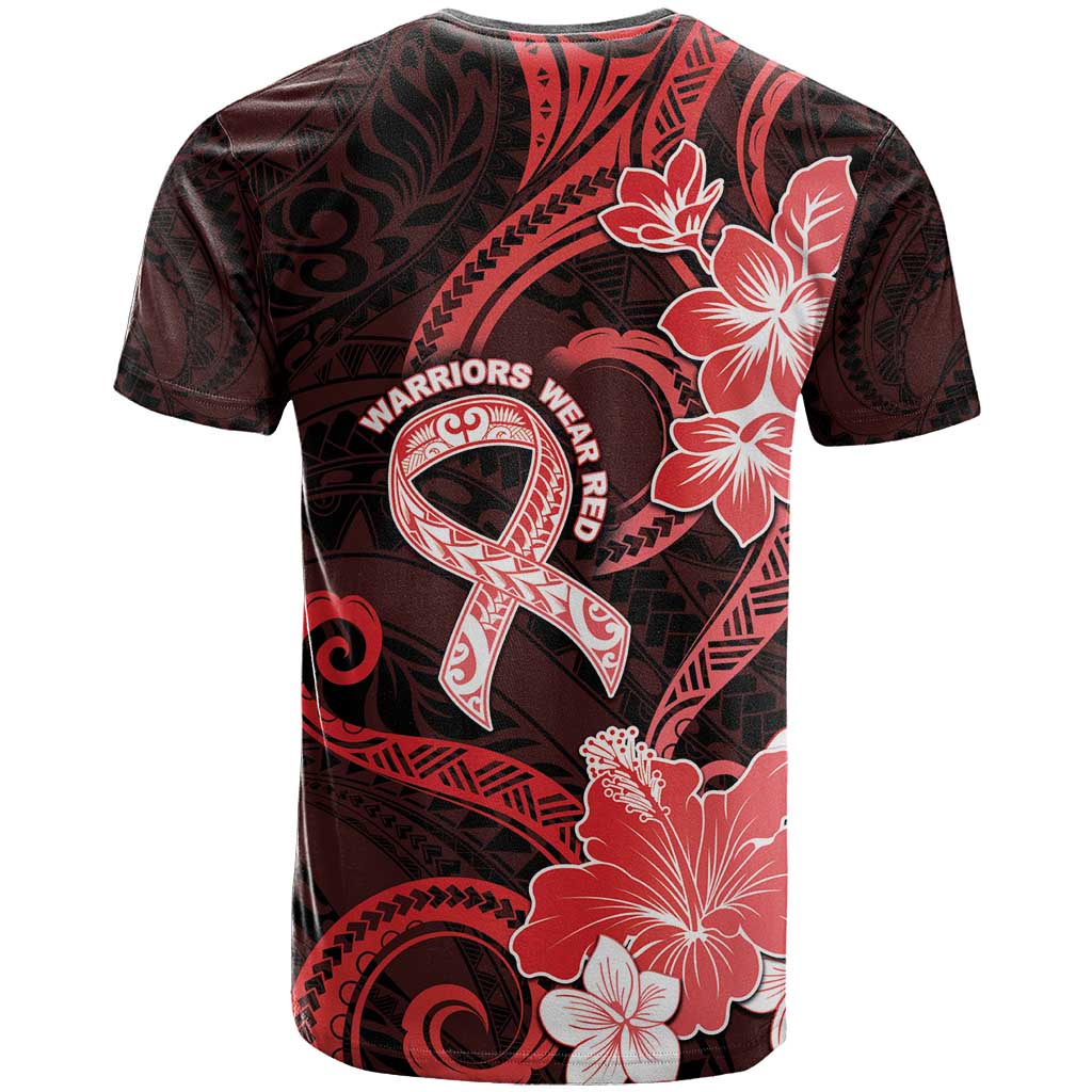 Heart Health Awareness T Shirt Warrior Wears Red Polynesian Style LT05 - Polynesian Pride