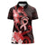 Heart Health Awareness Women Polo Shirt Warrior Wears Red Polynesian Style