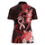 Heart Health Awareness Women Polo Shirt Warrior Wears Red Polynesian Style