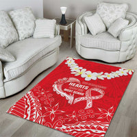 Heart Health Awareness Area Rug Polynesian Red Ribbon LT05 - Polynesian Pride