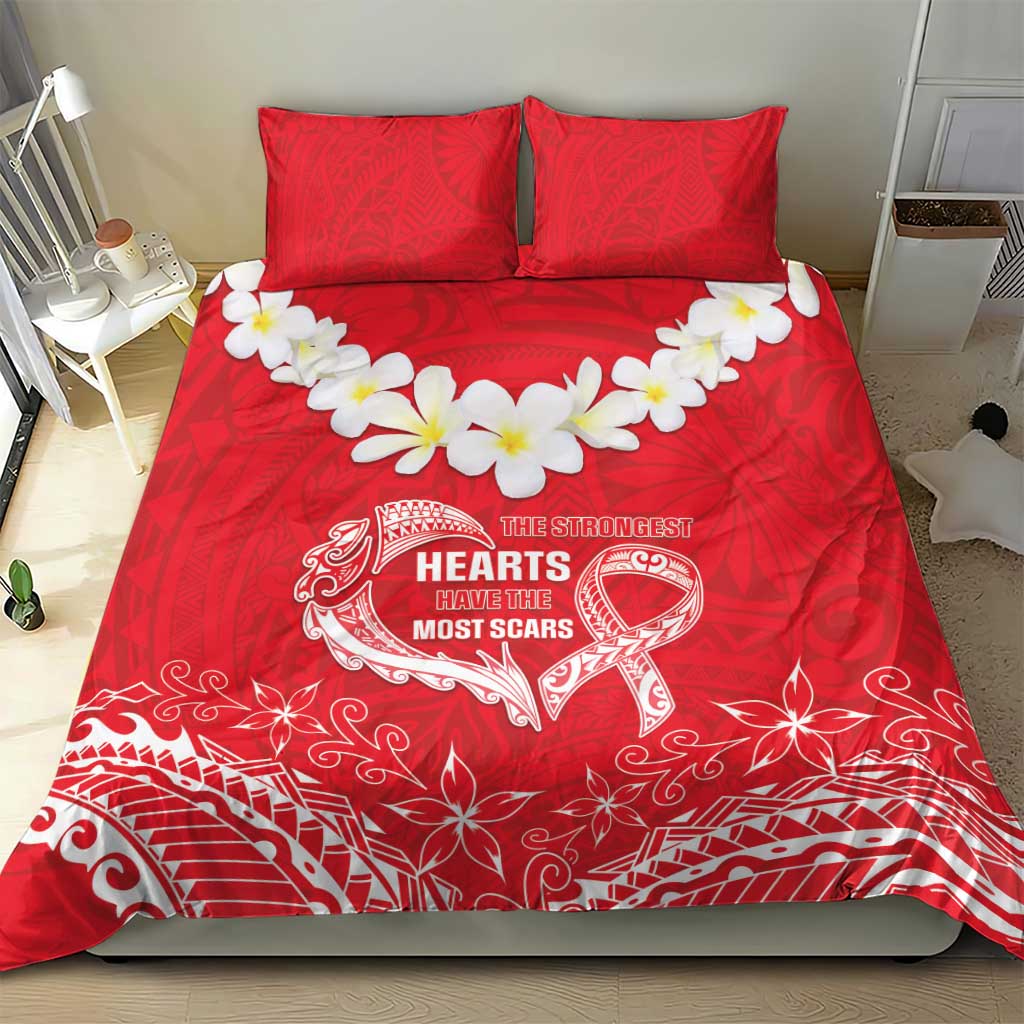 Heart Health Awareness Bedding Set Polynesian Red Ribbon LT05 - Polynesian Pride