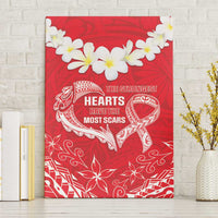 Heart Health Awareness Canvas Wall Art Polynesian Red Ribbon LT05 Without Frame Red - Polynesian Pride