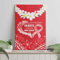 Heart Health Awareness Canvas Wall Art Polynesian Red Ribbon LT05 - Polynesian Pride