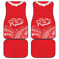 Heart Health Awareness Car Mats Polynesian Red Ribbon LT05 - Polynesian Pride