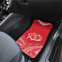 Heart Health Awareness Car Mats Polynesian Red Ribbon LT05 - Polynesian Pride