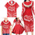 Heart Health Awareness Family Matching Long Sleeve Bodycon Dress and Hawaiian Shirt Polynesian Red Ribbon