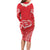 Heart Health Awareness Family Matching Long Sleeve Bodycon Dress and Hawaiian Shirt Polynesian Red Ribbon